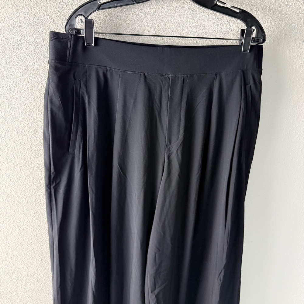 ATHLETA Brooklyn Heights High Rise Wide Leg Pant Black Casual Athleisure 16 Tall - Picture 4 of 13